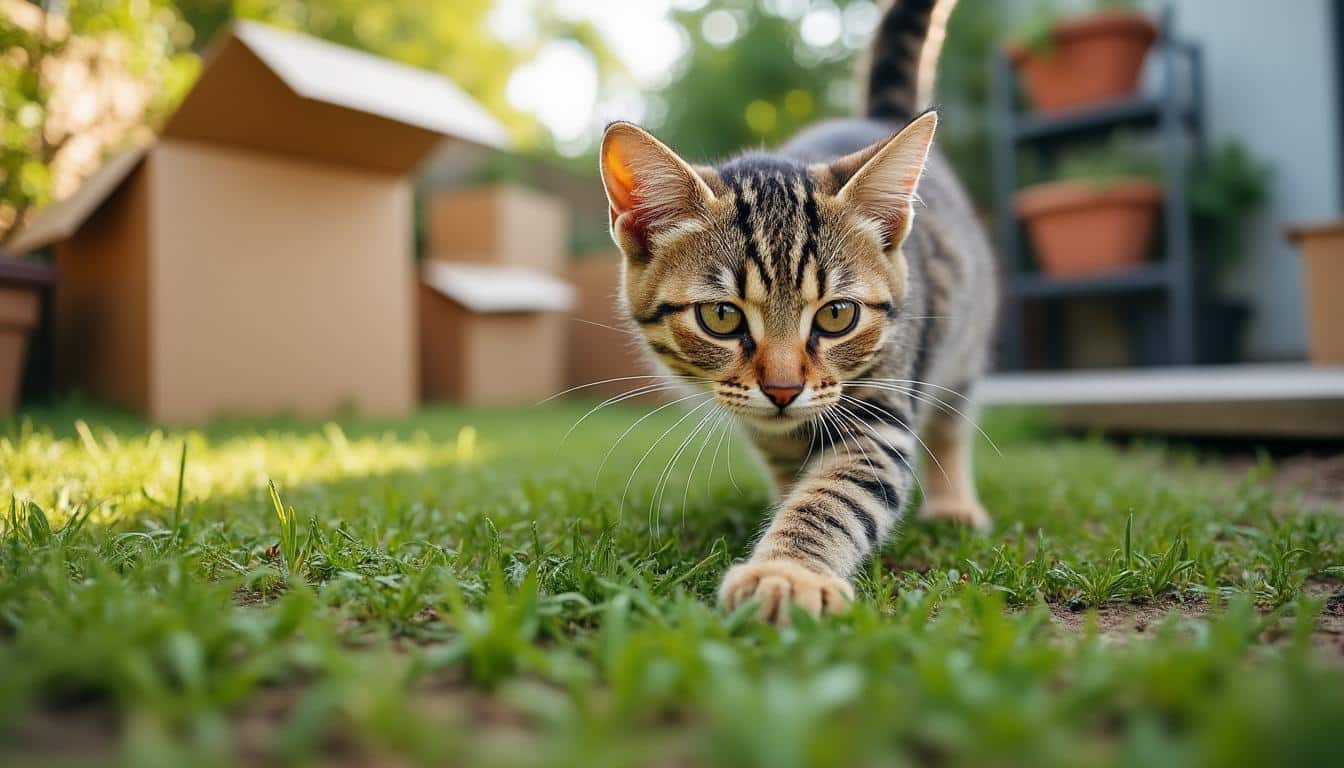 Chat qui va dehors et déménagement : conseils pour une transition réussie