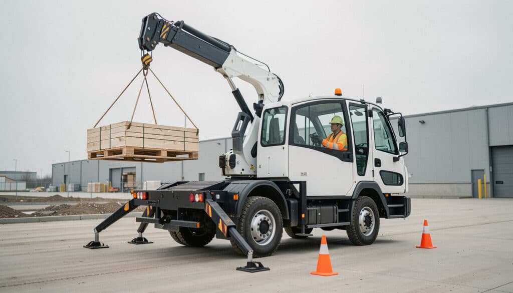 Camion-grue auxiliaire : usages, critères et sécurité