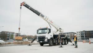 Grue sur camion : portée, stabilité et sécurité