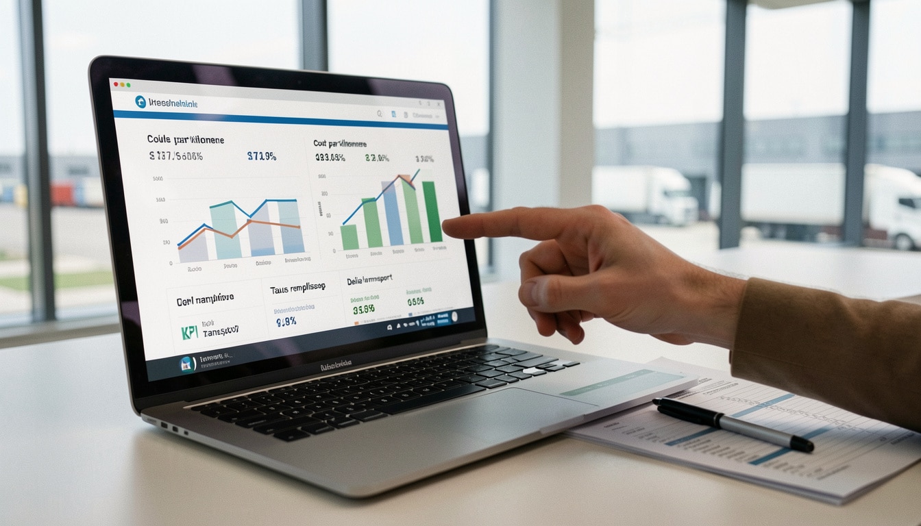 Tableau de bord des coûts de transport et KPI utiles