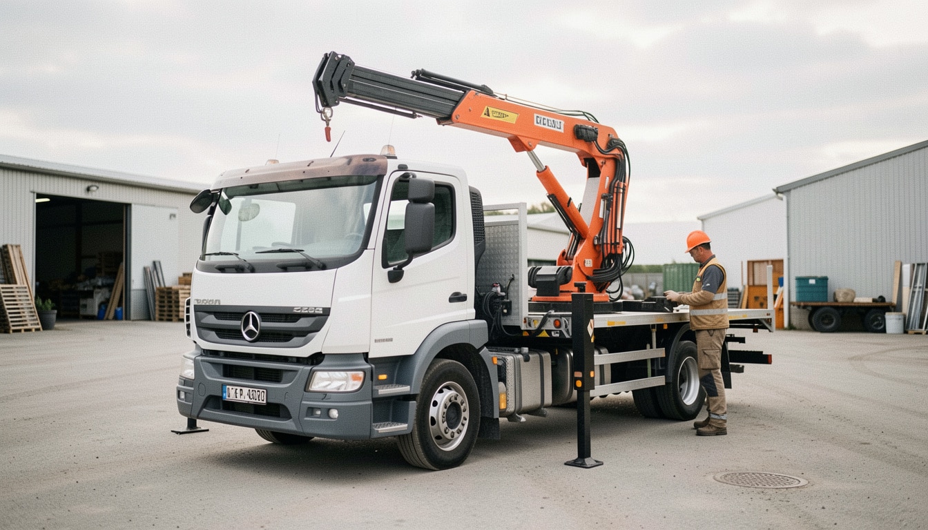 Camion plateau avec grue de 3,5 t : bien le choisir